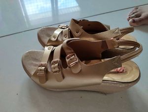 Gold Wedges Heels