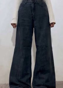 Wide Leg Denim Pants