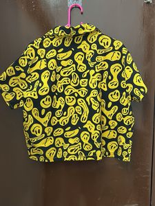 Smiley Face Print Top