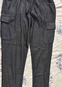 Denim Cargo Pants