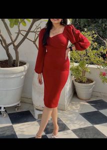 Savana Red Midi Dress