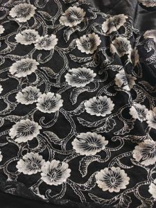 Black Pinteresty Sparkly Floral Cami Top
