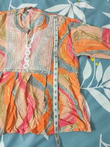 Orange Print Top