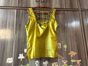 Yellow Embellished Blouse