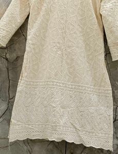 Chickan Karai Embroiderd Cream Co Ord Set