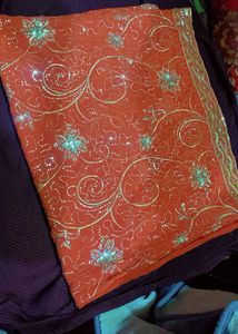 Elegant Orange Saree