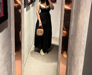 Elegant Black Princess-Style Maxi Dress