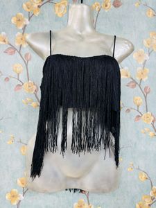 Black Fringe Top