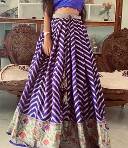 Blush By Mounika - Banaras Lehenga Crop Top Set