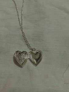 Silver Heart Locket Necklace