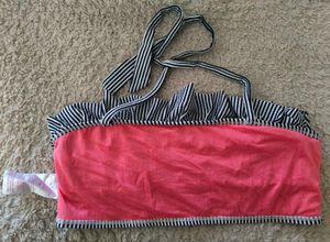 💖 Nautical Ruffle Halter Bikini Top 🌊