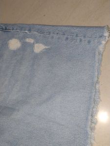 Distressed Denim Jorts