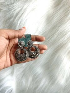 Silver Oxidised Earrings