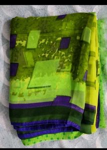 New Sarree With Unstich Blouse