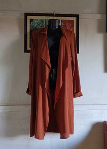 Rust-colored Wrap Dress