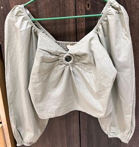 Sim &amp; Sam Green Puff Sleeves Top!💚