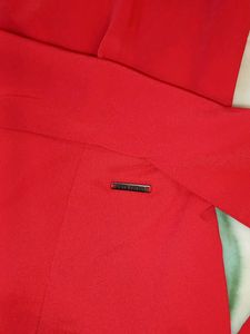 Chic Red Dress with Belt