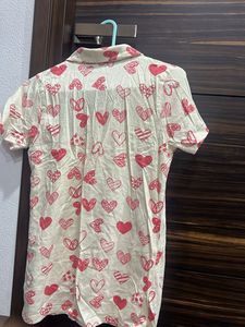 Heart Print Night suit