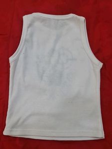 Y2k White Tank Top With Hand Painting