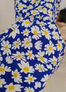 Daisy Print Smocked Dress