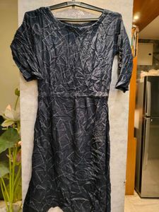 Patterned Black Dress