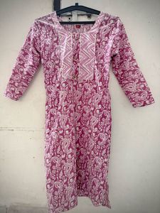 Pink Paisley Print Dress