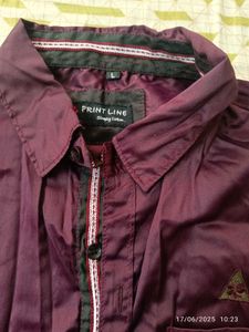 Stylish Purple Shirt(large Slimfit)
