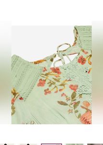 LABEL RITU KUMARFloral Print Fit &amp; Flare Dress