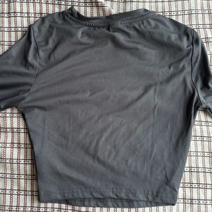 Gray Long Sleeve Top