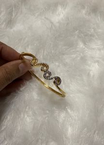 Gold-plated Toned Swirl Crystal Bracelet