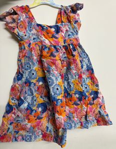 Floral Print Girls Dress for 4-6 year girl