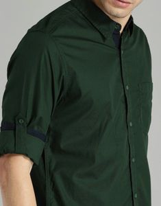Men Green Casual Shirt,ROADSTER