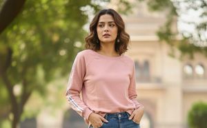 Pink Casual Sweatshirt