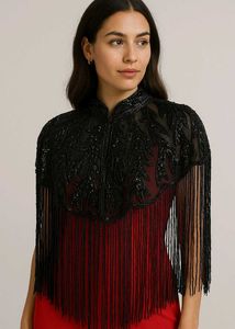 Fringe Beaded Cape
