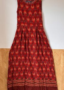 Tokyo Talkies: Rust Printed Maxi Dress