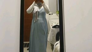 Blue Pinafore Dress