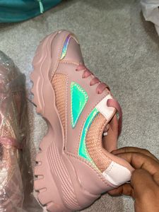 Pink Perfect Heeled Sneakers!