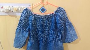 Blue Off-Shoulder Top✨💥