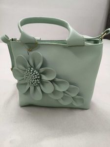 Mint Green Flower Tote
