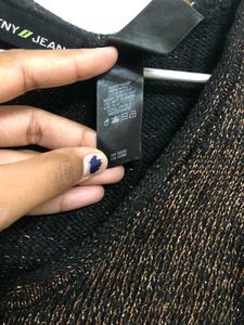 Dkny Jeans Black Sleeveless Top