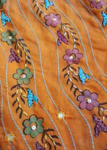 3 piece mirror embroidery unstitched cotton suit