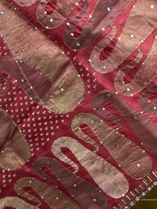 Red With Mirrored Saree