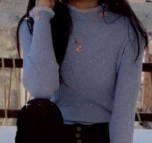 Ribbed knit sweater