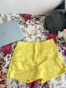 Yellow Casual Shorts