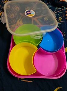 Snack Set Clip Box Airtight Serving Tray