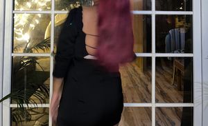 H&amp;m Black Bodycon Back Knot Dress