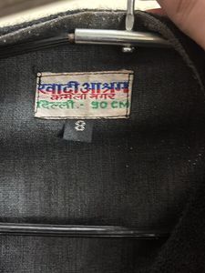 BLACK Khadi NEHRU JACKET