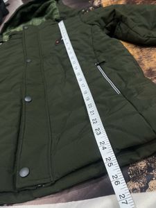 Brand new mens green jacket with detachable hoodie