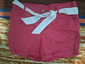 Pink Casual Shorts