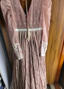 Custom Designer Made Dress With Net Dupatta